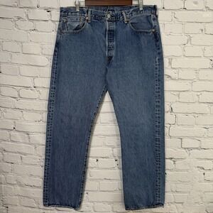 Levi's Men's 501 Button Fly Jeans 36x32 Original Fit Straight Leg 2015 Mexico